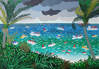 and on the ships at sea painting