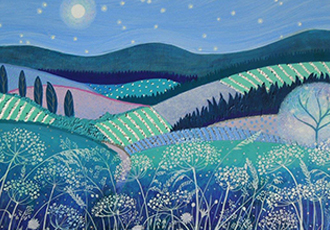 summer night twilight and jade art